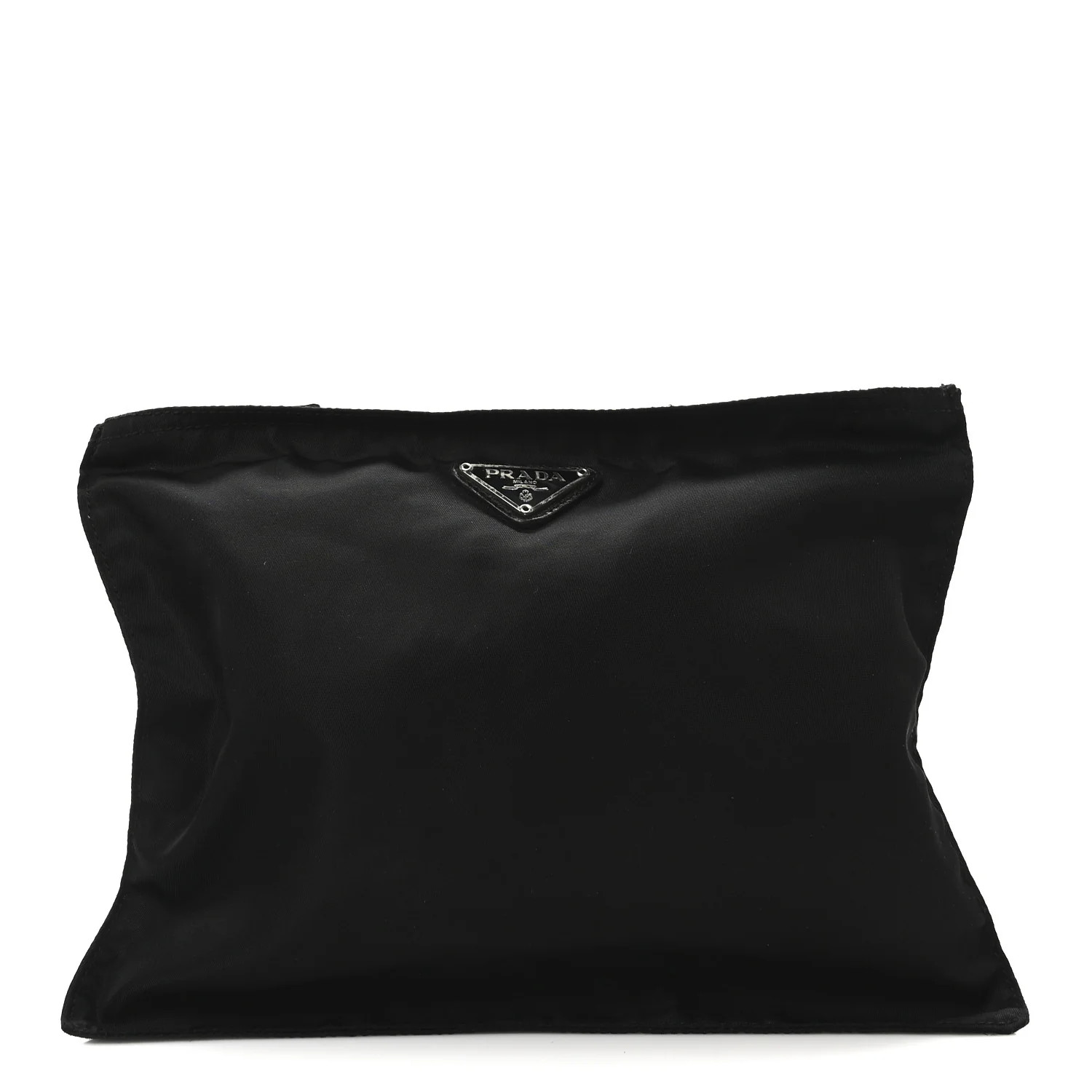 Tessuto Nylon Flat Pouch Black | FASHIONPHILE (US)