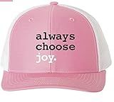 Always Choose Joy Mesh Trucker Hat for women - stylish cute ball cap pink | Amazon (US)