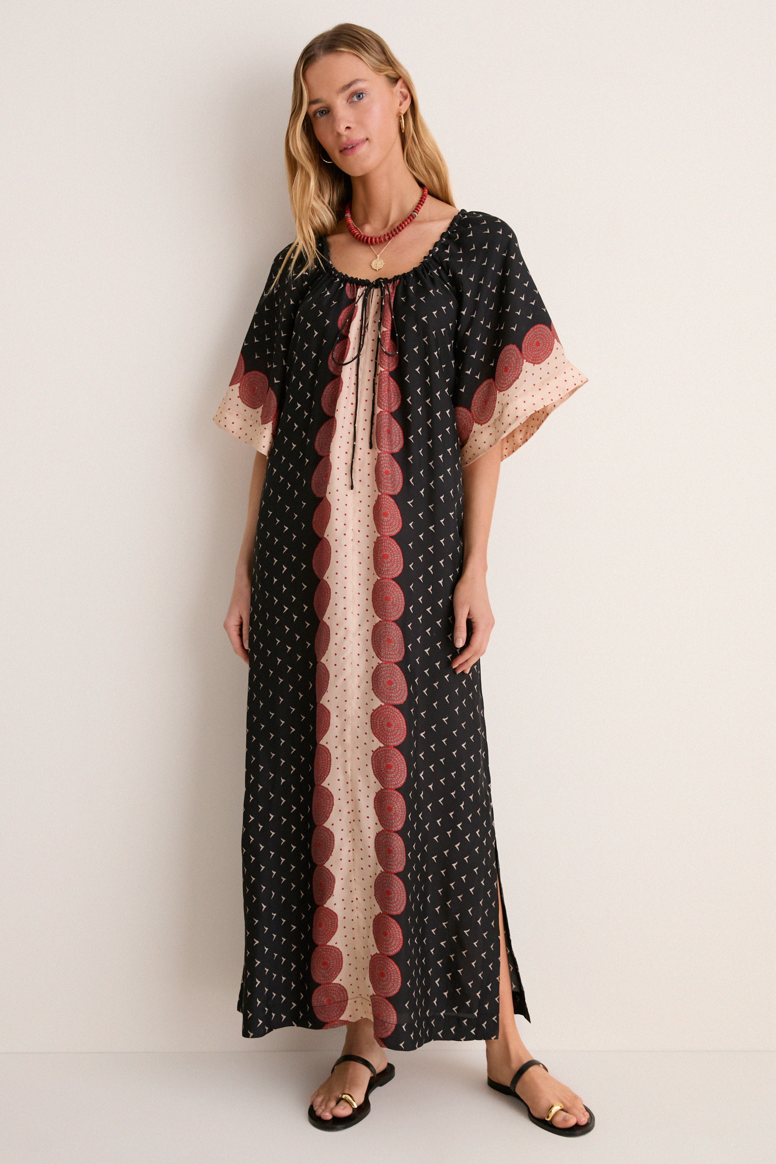 Tuscan Sun Cupro Short Sleeve Claudine  Dress | Tuckernuck (US)