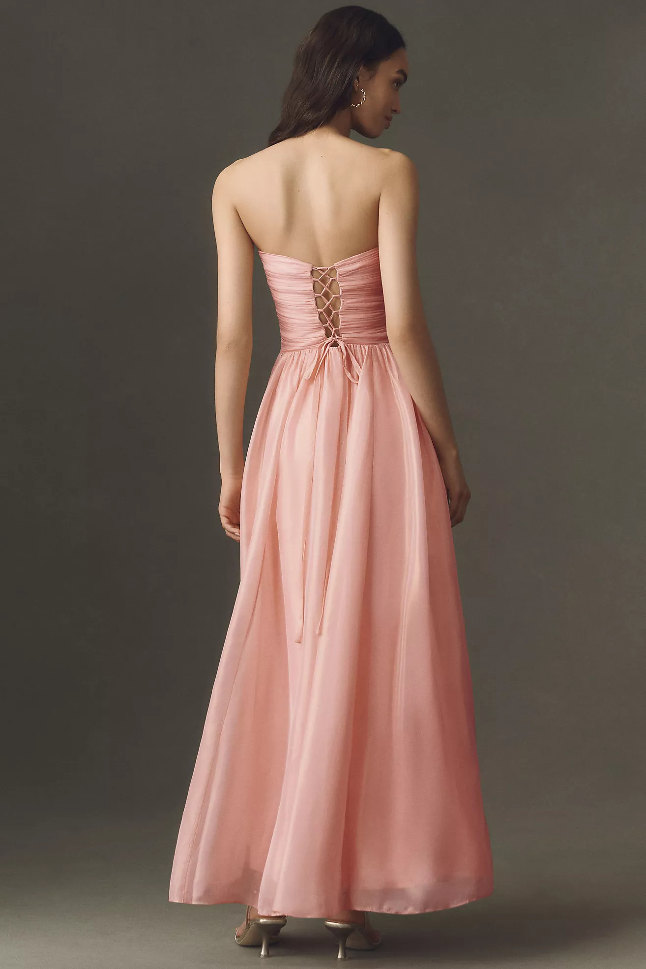 BHLDN Pleated Metallic Maxi Dress | Anthropologie (US)