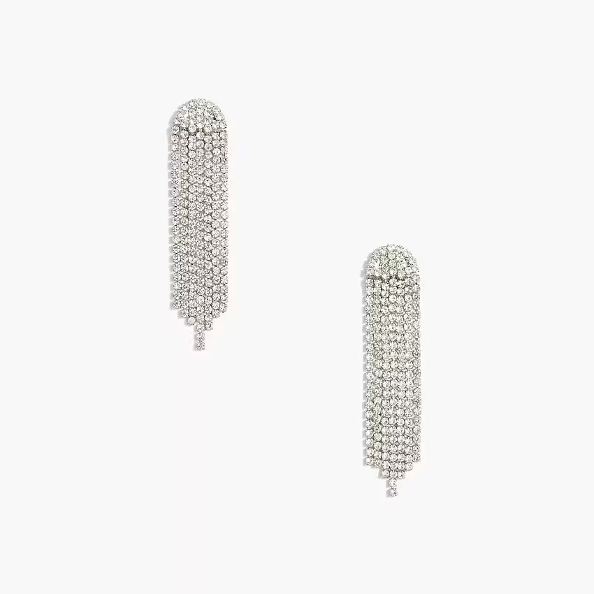 Crystal waterfall drop earrings | J.Crew Factory