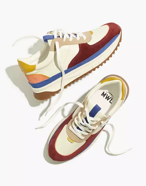 Kickoff Trainer Sneakers in Colorblock Leather and Suede | Madewell
