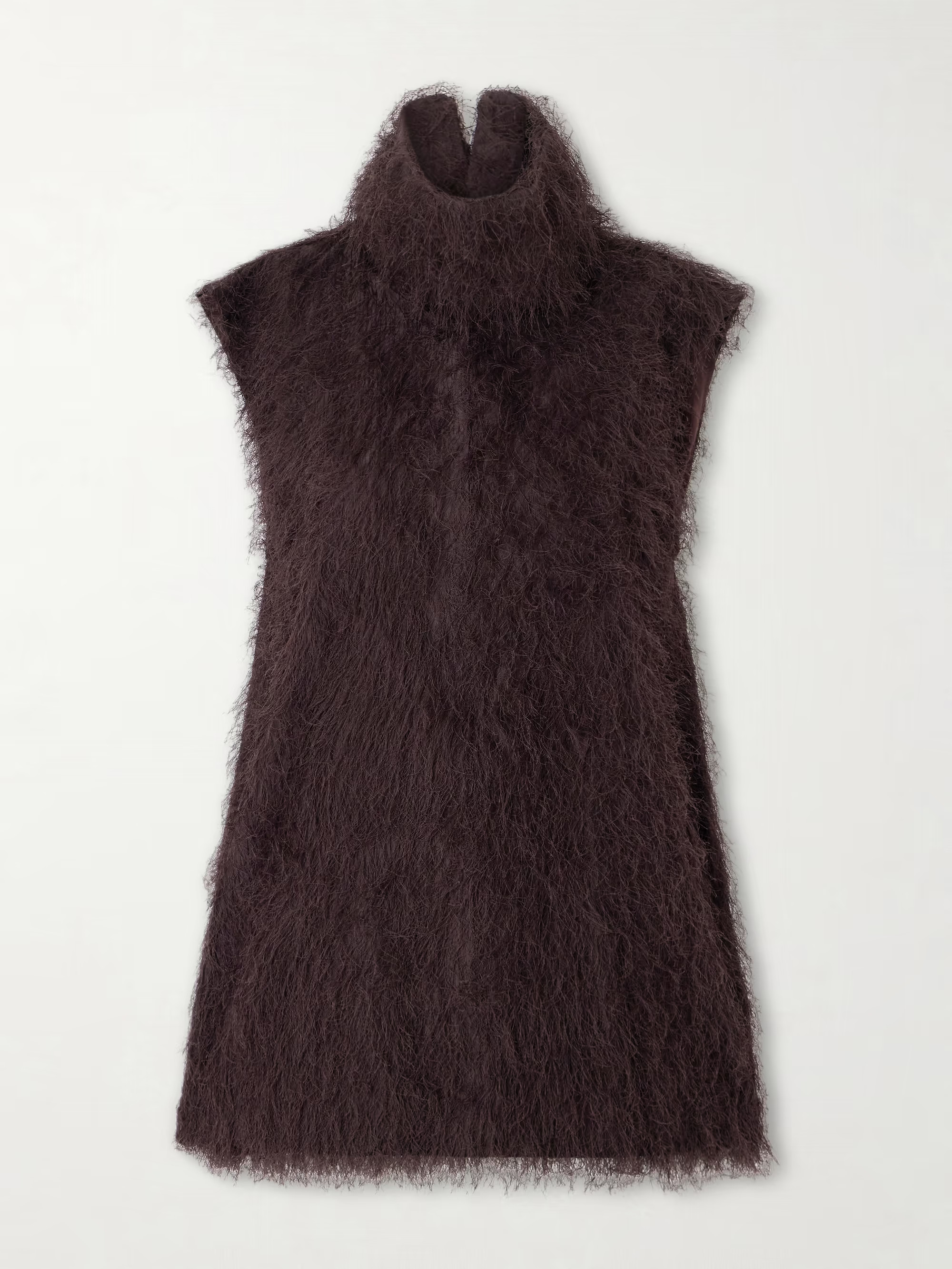 Lancy turtleneck fringed shell mini dress | NET-A-PORTER (UK & EU)