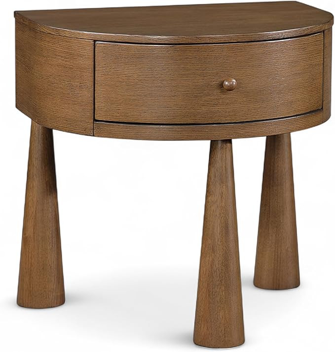 Meridian Furniture Oasis Brown Acacia Veneer and Solid Wood Night Stand | Amazon (US)