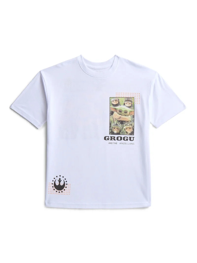 Star Wars The Mandalorian Boys Grogu & Friends Graphic Tee with Short Sleeves, Sizes 4-18 | Walmart (US)
