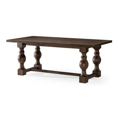 Maven Lane Leon Traditional Wooden Dining Table in Antiqued Brown Finish | Wayfair North America