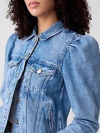 Puff Sleeve Icon Denim Jacket | Gap Factory