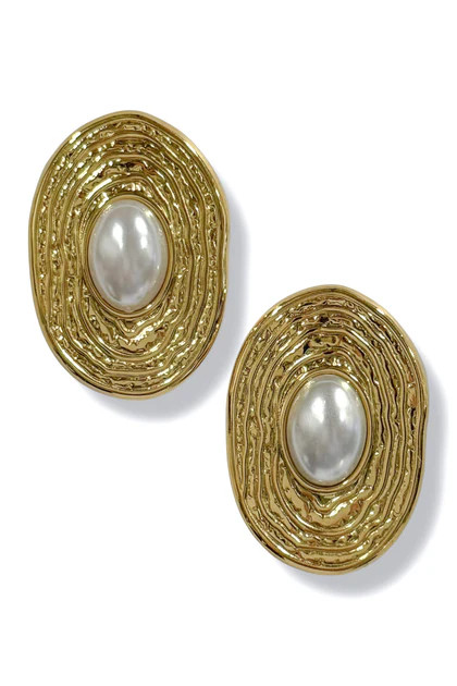 All My Love Gold Oval Earrings | The Willow Tree