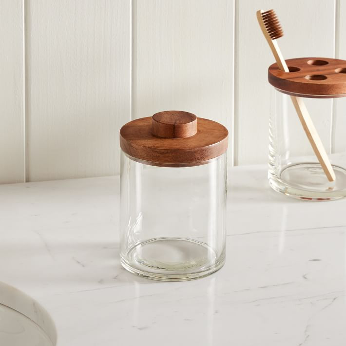 Clover Wood & Glass Bath Accessories | West Elm (US)