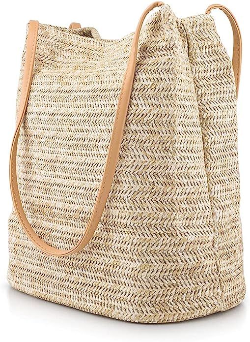 OCT17 Women Straw Beach Bag tote Shoulder Bag Summer Handbag | Amazon (US)