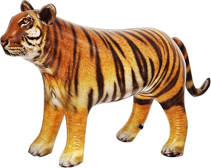 Jet Creations 40" Long Inflatable Tiger Toy, Orange-Yellow with Black Stripes, Realistic Jungle A... | Amazon (US)