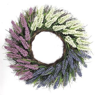Click for more info about 22" Lavender, Purple & Cream Heather Wreath by Ashland®