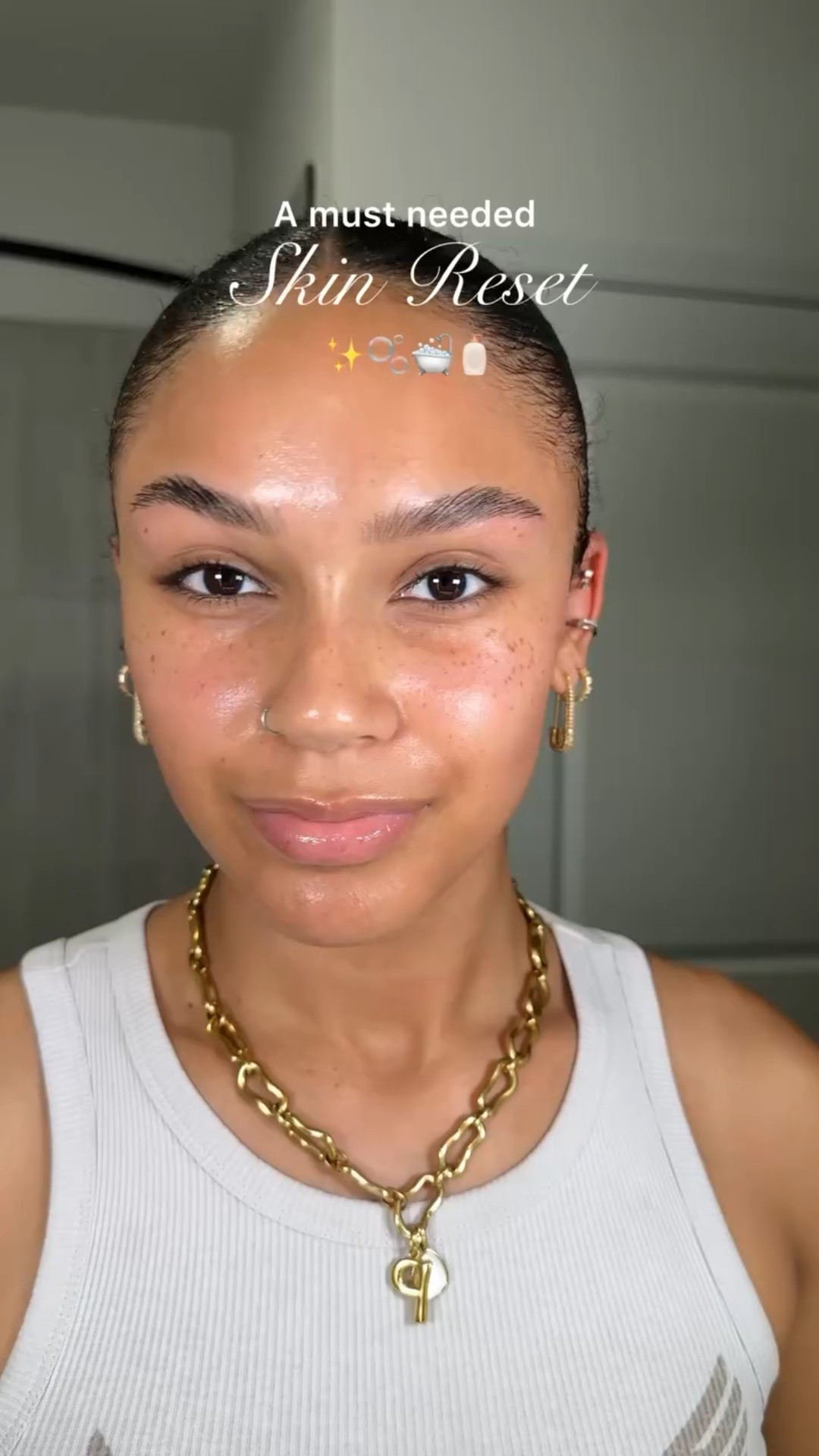 I feel like I have a new face! lol everything will be linked in my LTK✨🤍 #skingoals #skincare #skintreatment #athomeskincare