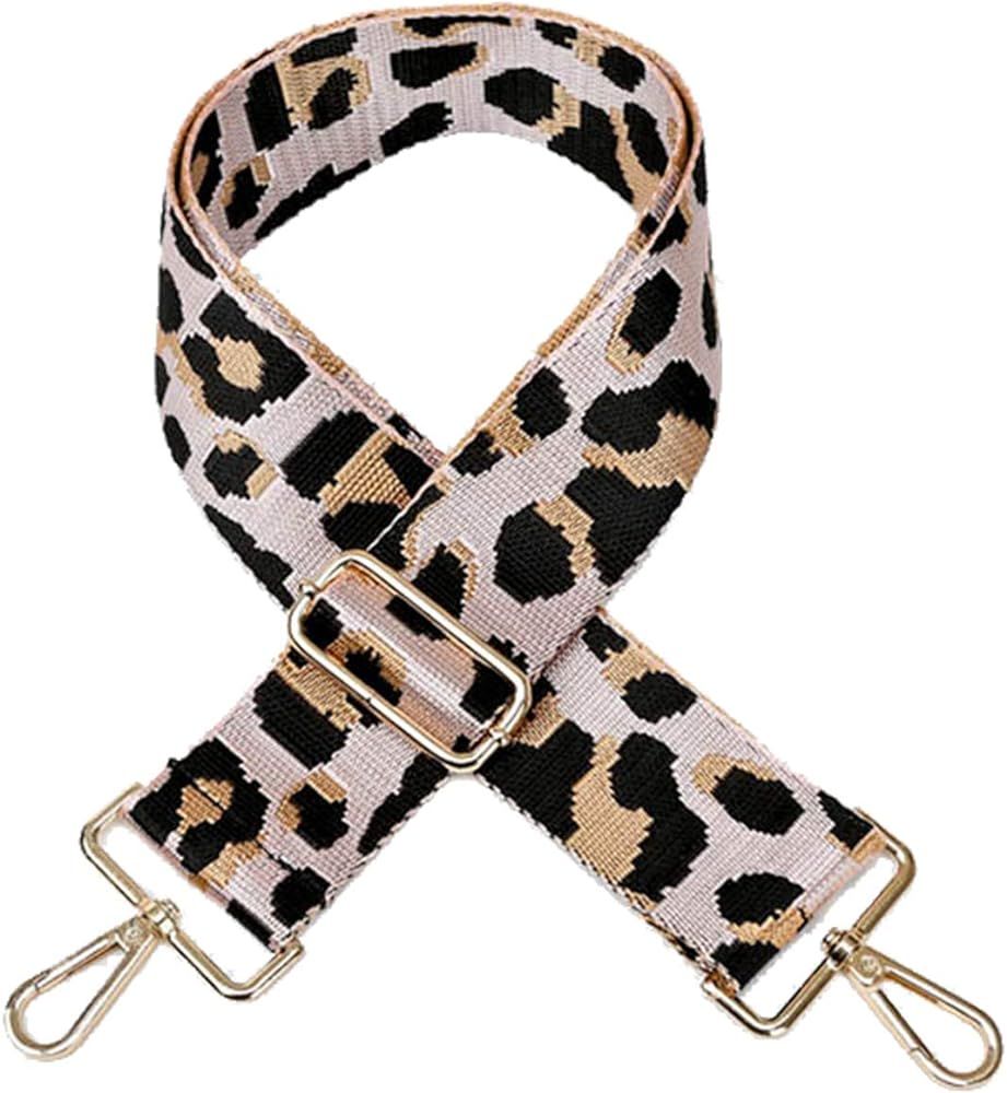Wide Leopard Purse Strap Replacement Adjustable Crossbody Shoulder Bag Handbag Strap Belt | Amazon (US)