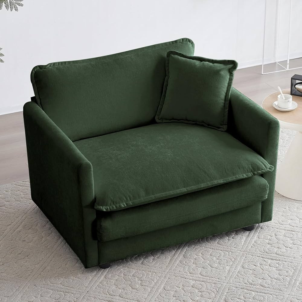 KIVENJAJA Chenille Single Sofa Chair, 41.4”W Oversized Accent Chairs, Modern Upholstered Deep S... | Amazon (US)