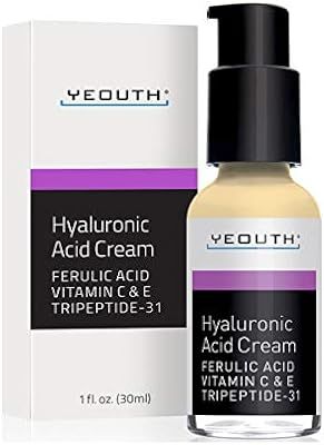Hyaluronic Acid Cream Face Moisturizer from YEOUTH, Dry Skin, Anti Aging Face Cream, Anti Wrinkle... | Amazon (US)