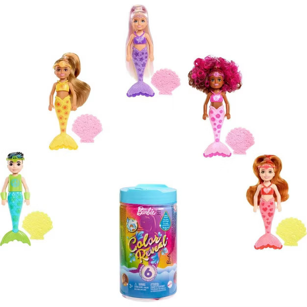 Barbie Chelsea Color Reveal Rainbow Mermaid Doll | Target