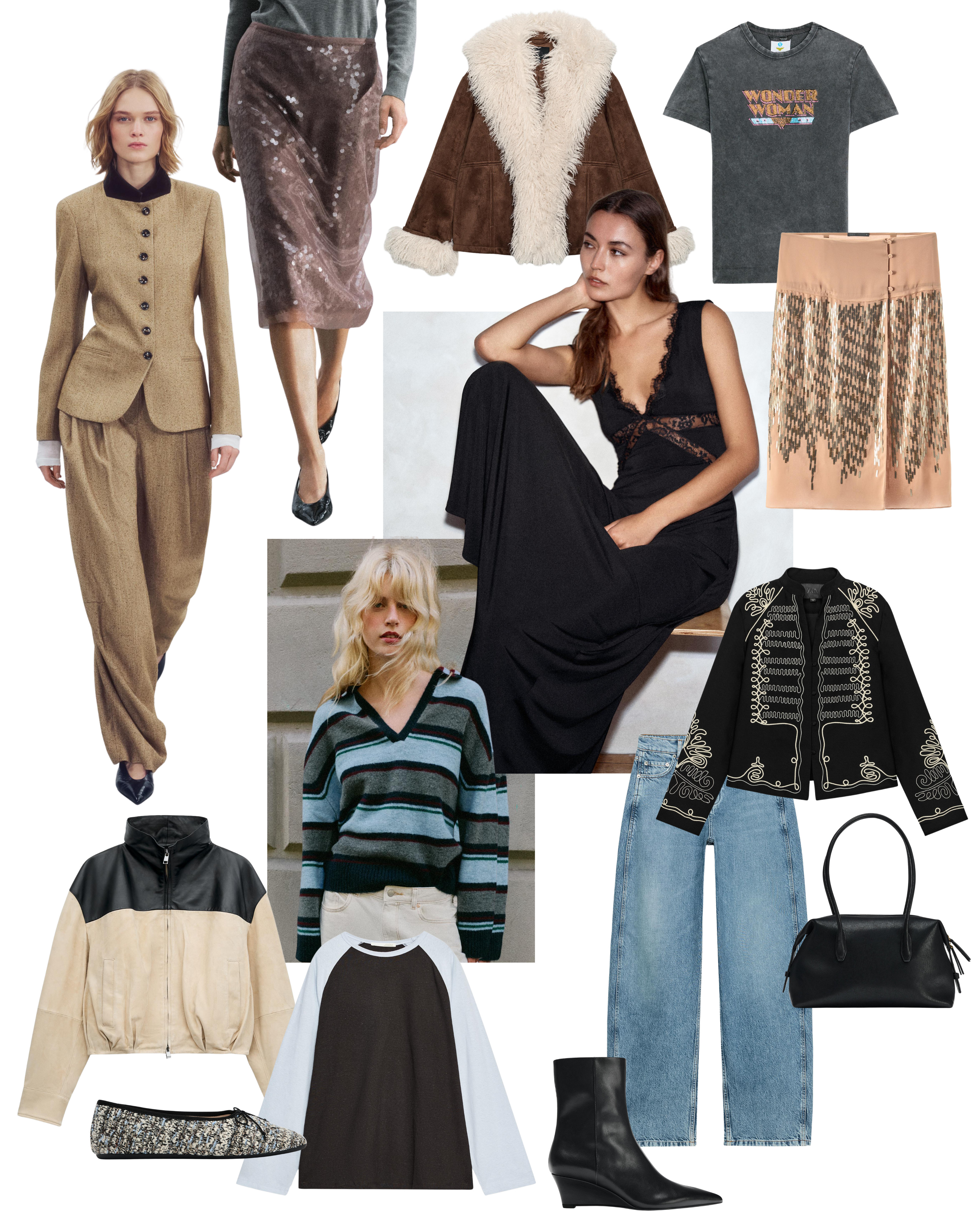 Zara new in autumn favourites 🩵

Leather jacket, raglan t shirt, baseball t shirt, polo jumper, stripe jumper, women's suit, lace dress, straight leg jeans, autumn outfit inspiration 

 #LTKuk #LTKautumn #LTKjeans