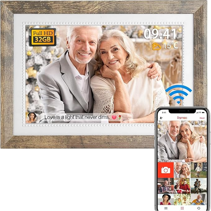 FRAMEO Digital Picture Frame 10.1-inch WiFi Digital Photo Frame 1280 * 800 IPS HD Color Touch Scr... | Amazon (US)