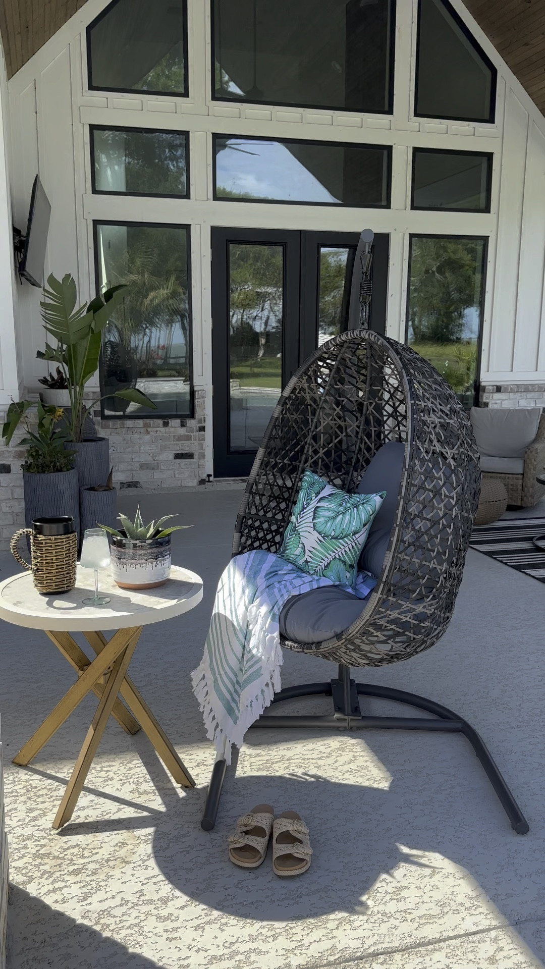 Summer patio vibes are the best. I repurchased this egg chair swing in the darker color because I missed it so much from our old home! It’s the best quality For the price. Love my Walmart patio furniture! 

#LTKSeasonal #LTKHome #LTKVideo
