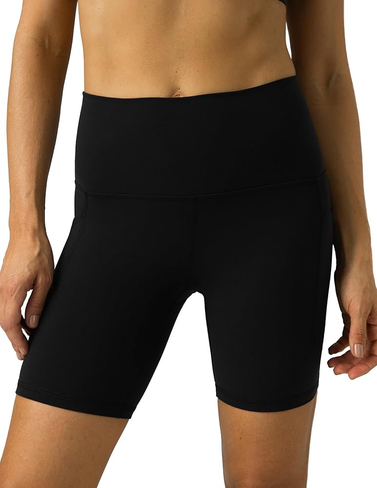 Colorfulkoala Women's Dreamlux Biker Shorts with Pockets 6" Inseam High Waisted Workout Gym Yoga ... | Amazon (US)