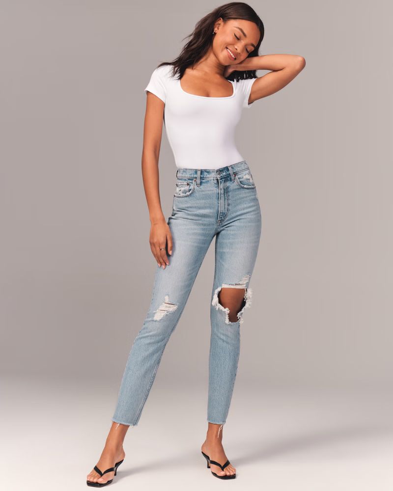 High Rise Mom Jeans | Abercrombie & Fitch (US)