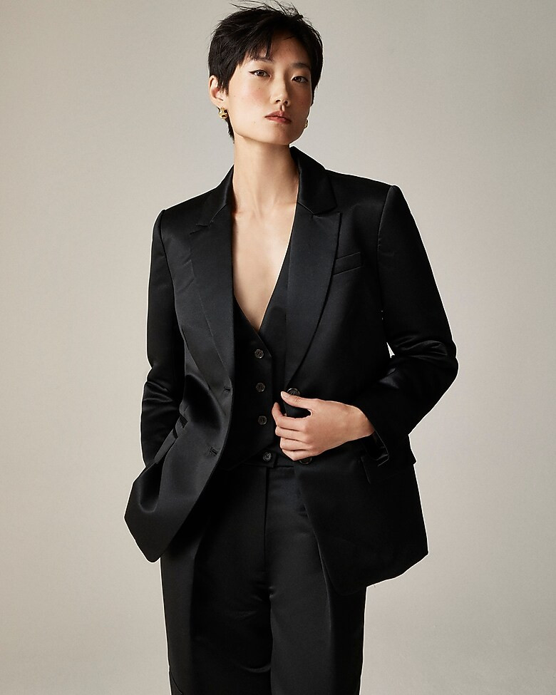 Christopher John Rogers X J.Crew relaxed blazer in duchesse satin | J. Crew US