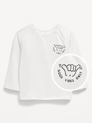 Unisex Raglan-Sleeve Rashguard Swim Top for Baby | Old Navy (US)