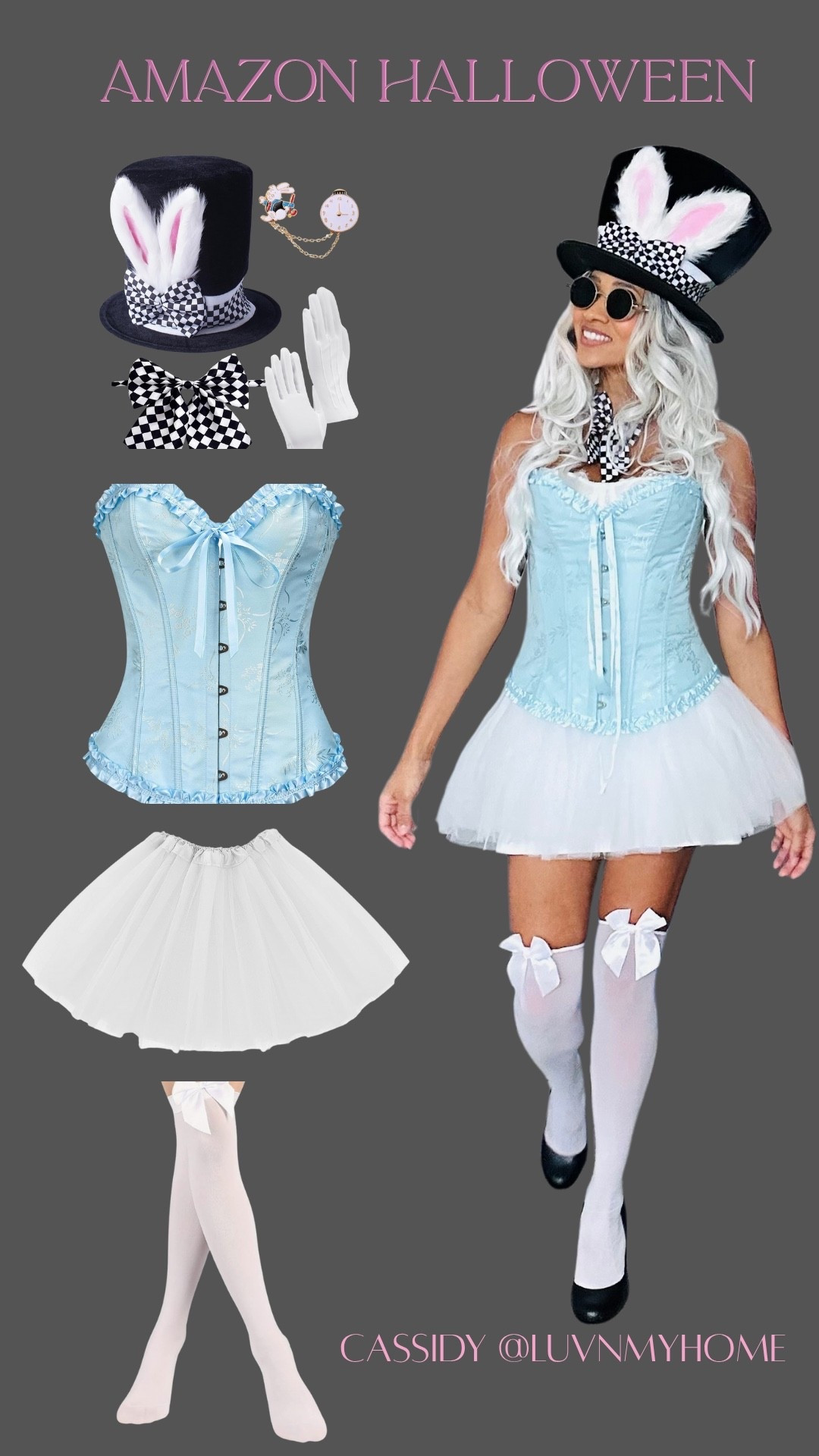 Wonderland Mash-Up ✨🐰🎩💙
Amazon Halloween Costume

Why be just Alice when you can be the whole tea party? ☕️💙 This year I mixed a little bit of Alice, the Mad Hatter, and the White Rabbit for a whimsical twist on a classic! 

#LTKCostume #HalloweenStyle #WonderlandVibes #MadHatterEnergy #AliceInWonderland #Luvnmyhome 

#LTKHoliday #LTKHalloween