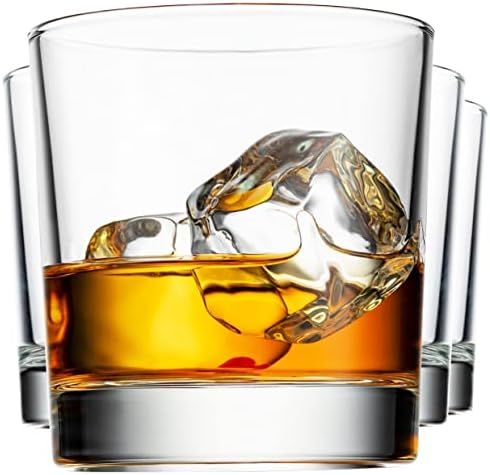 Godinger Old Fashioned Whiskey Glasses, Italian Made Drinking Glasses, Glass Cups, Whiskey Gifts ... | Amazon (US)