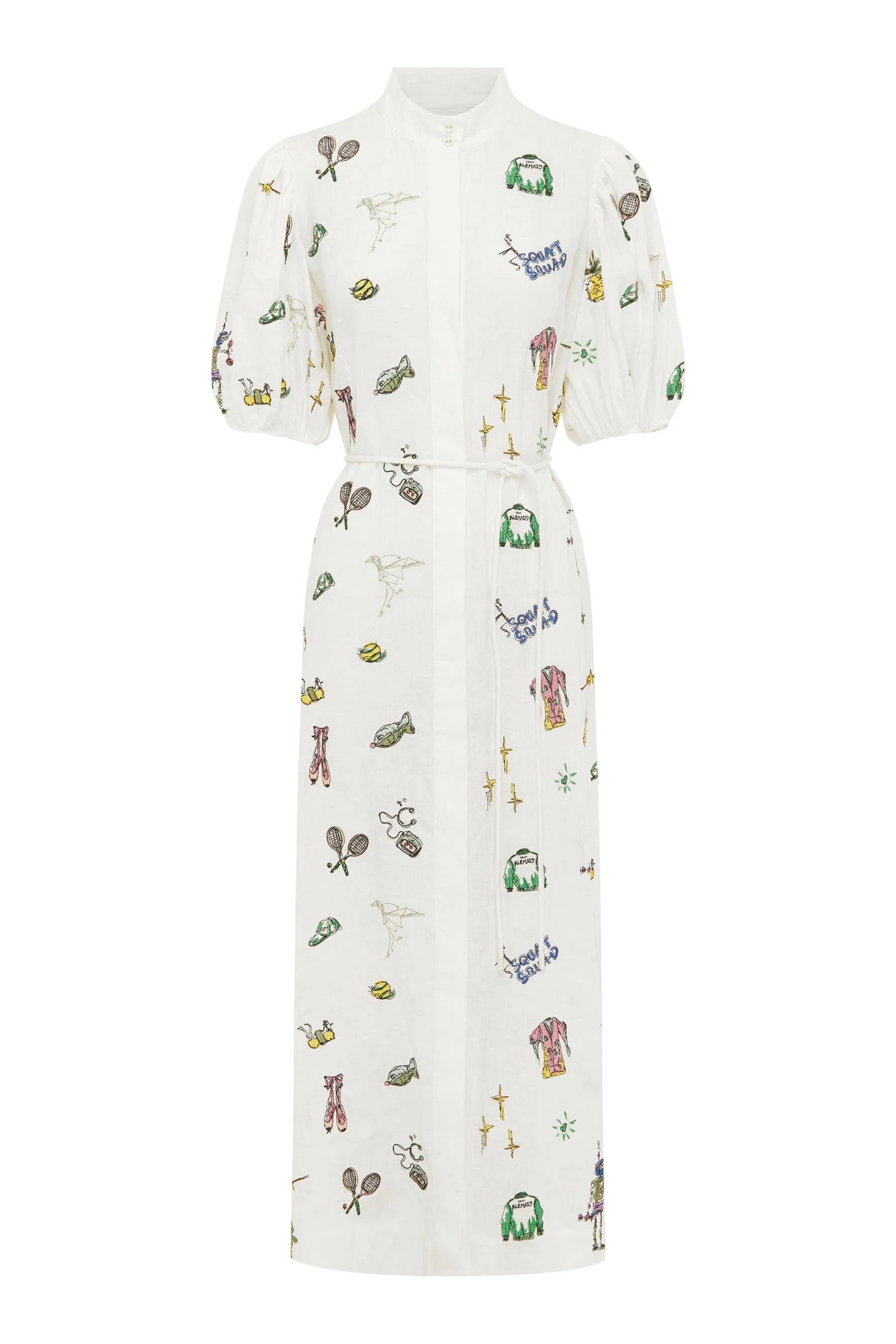 Play Embroidered Shirtdress White - Alémais Official | Alemais (AU, US, UK)