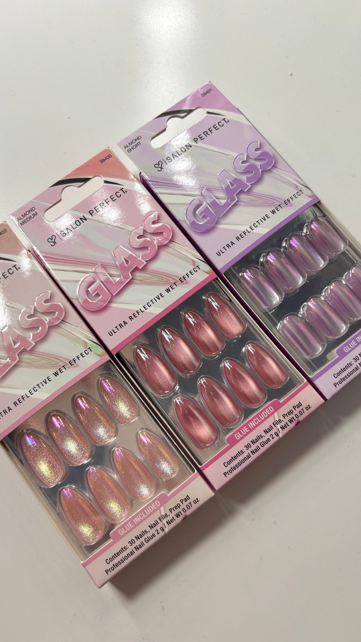 NEW #salonperfect glass press on nails collection 💅🏼 #pressons #pressonnails 