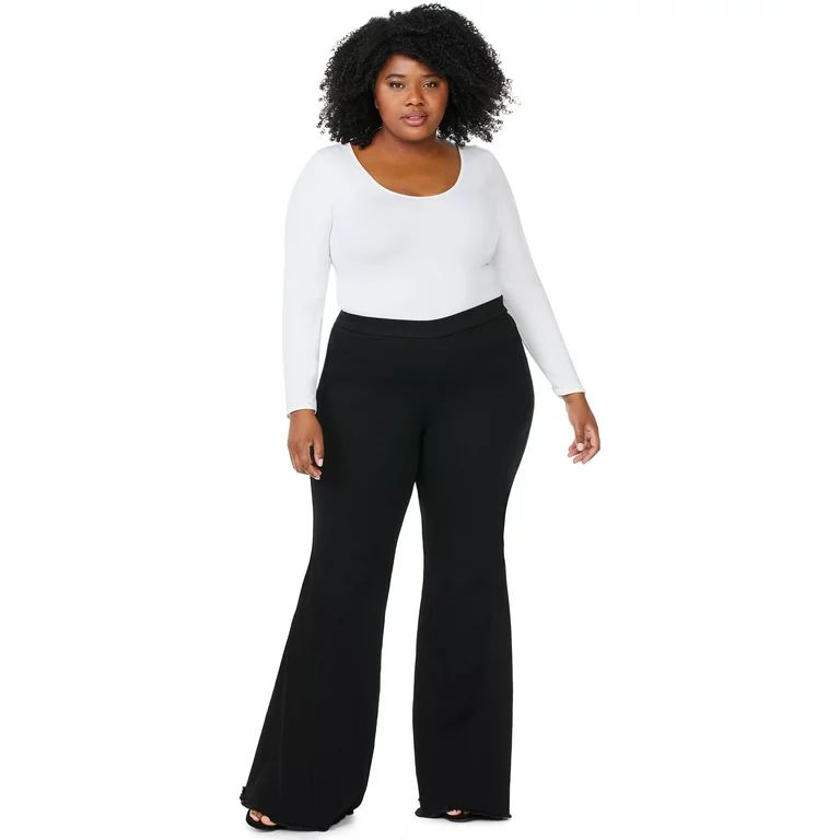 Sofia Jeans by Sofia Vergara Plus Size Melisa High-Rise Super Flare Pull-On Jeans | Walmart (US)
