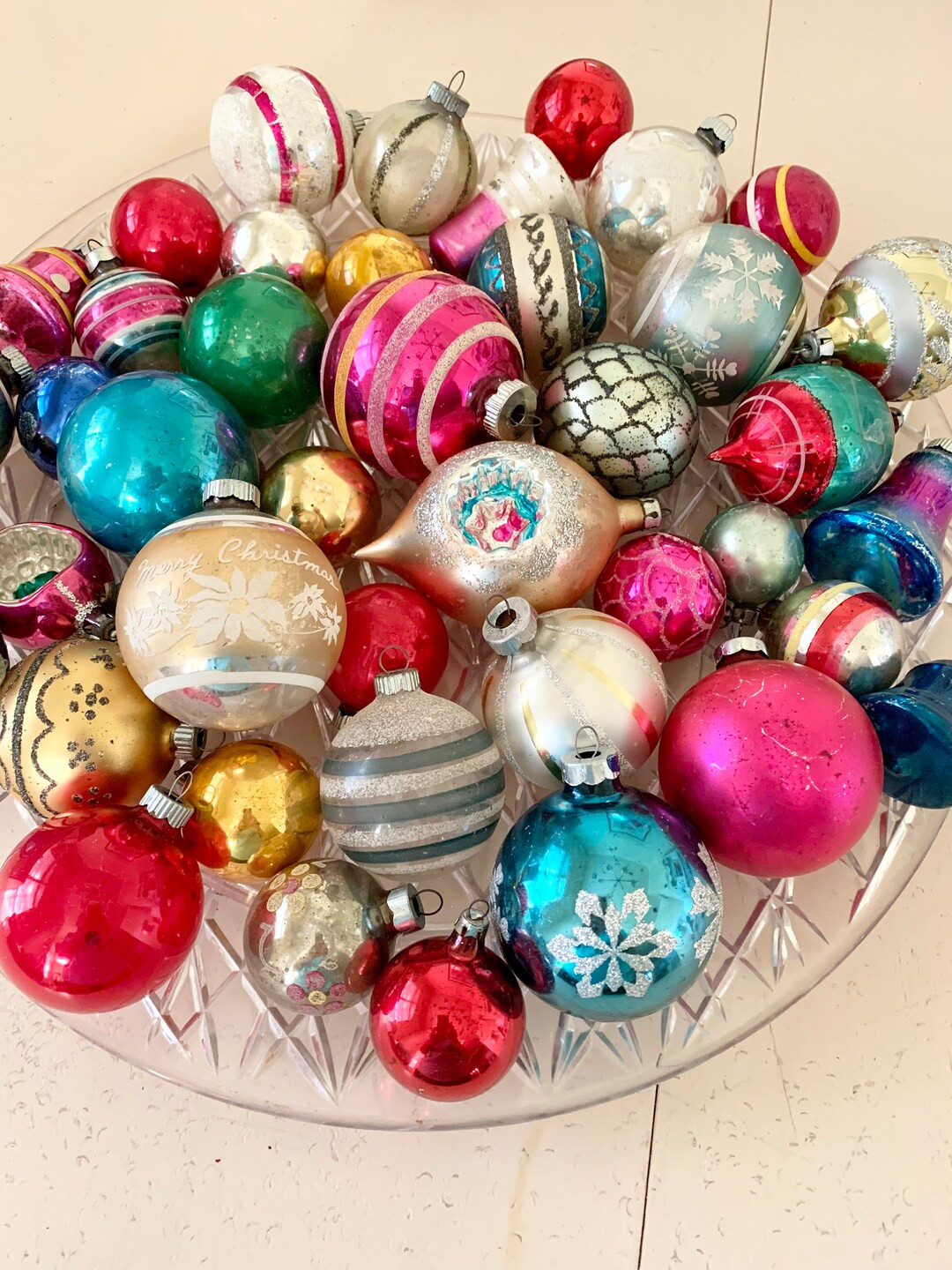 Vintage Shiny Brite Ornaments44 Totalmicaslg/sm - Etsy | Etsy (US)