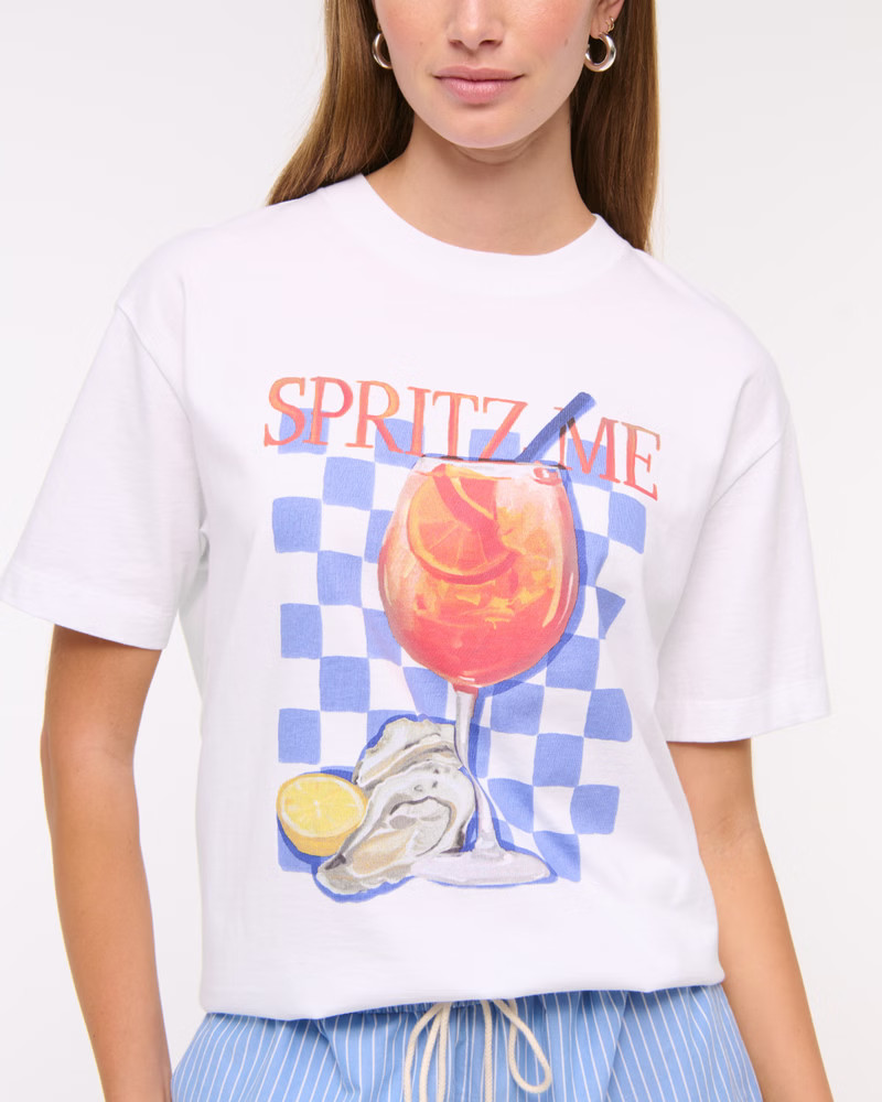 Oversized Spritz Graphic Tee | Abercrombie & Fitch (US)