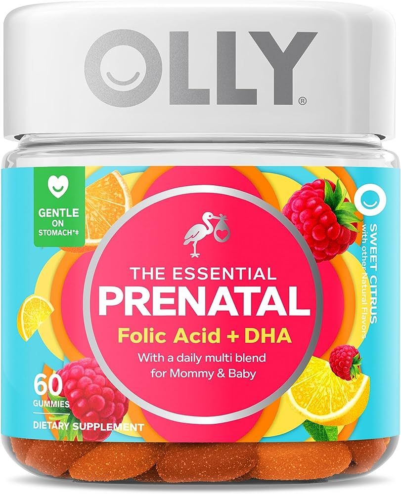 Olly The Essential Prenatal Gummy Multivitamin, 30 Day Supply ( Gummies), Sweet, Folic Acid, Vita... | Amazon (US)
