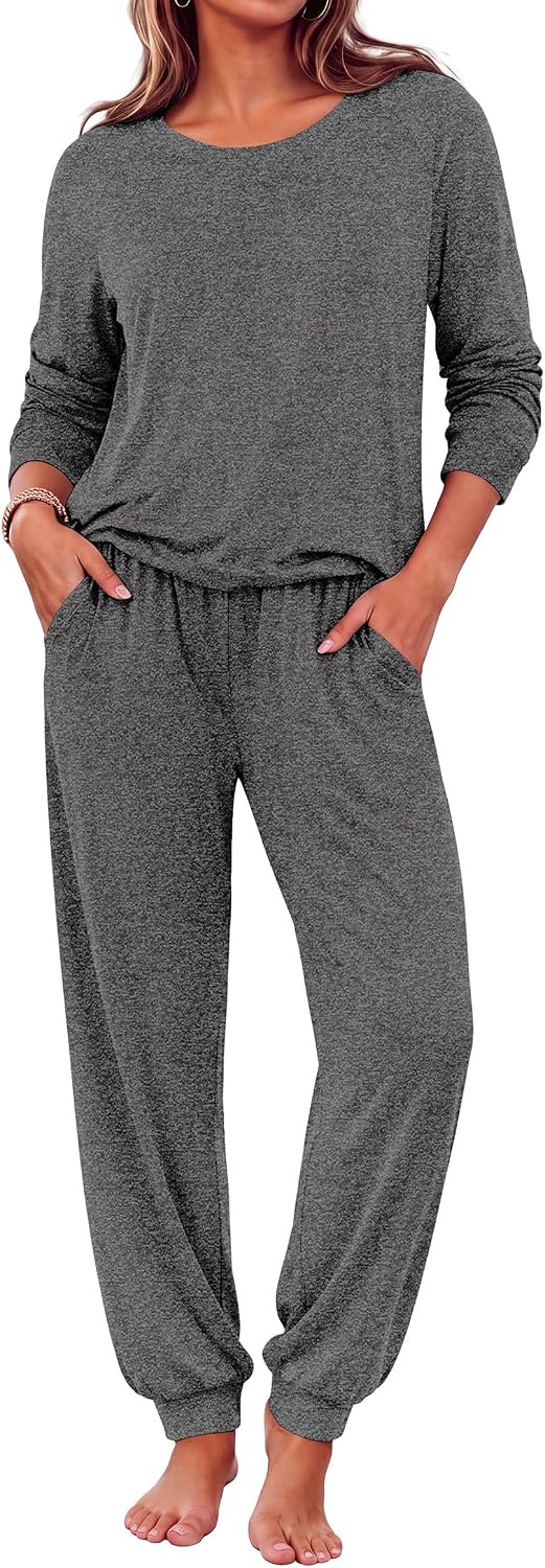 Ekouaer Pajamas for Women Set Soft Lounge Sets 2 Piece Pj Sets with Pockets | Amazon (US)