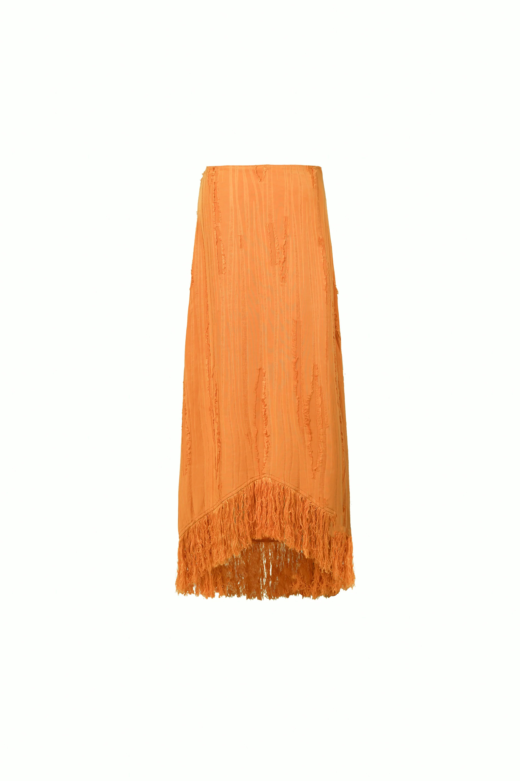 Lennie Fringe Skirt — Orange | Yellow The Label