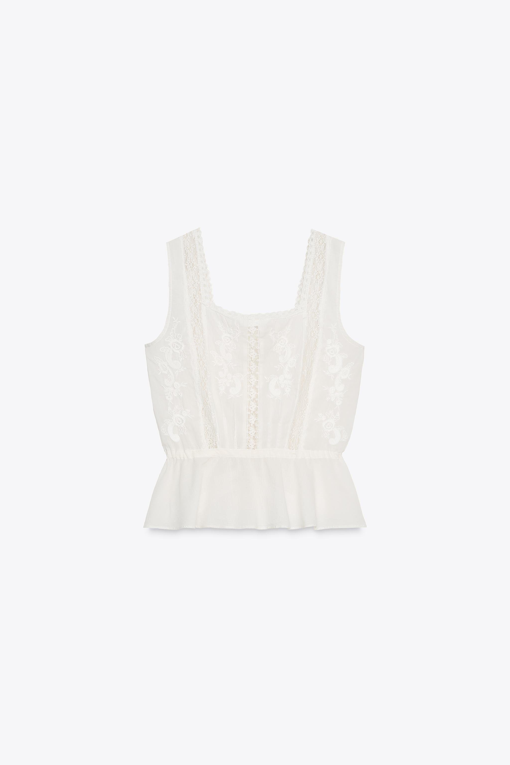 ZW COLLECTION LACE CAMISOLE TOP | Zara UK