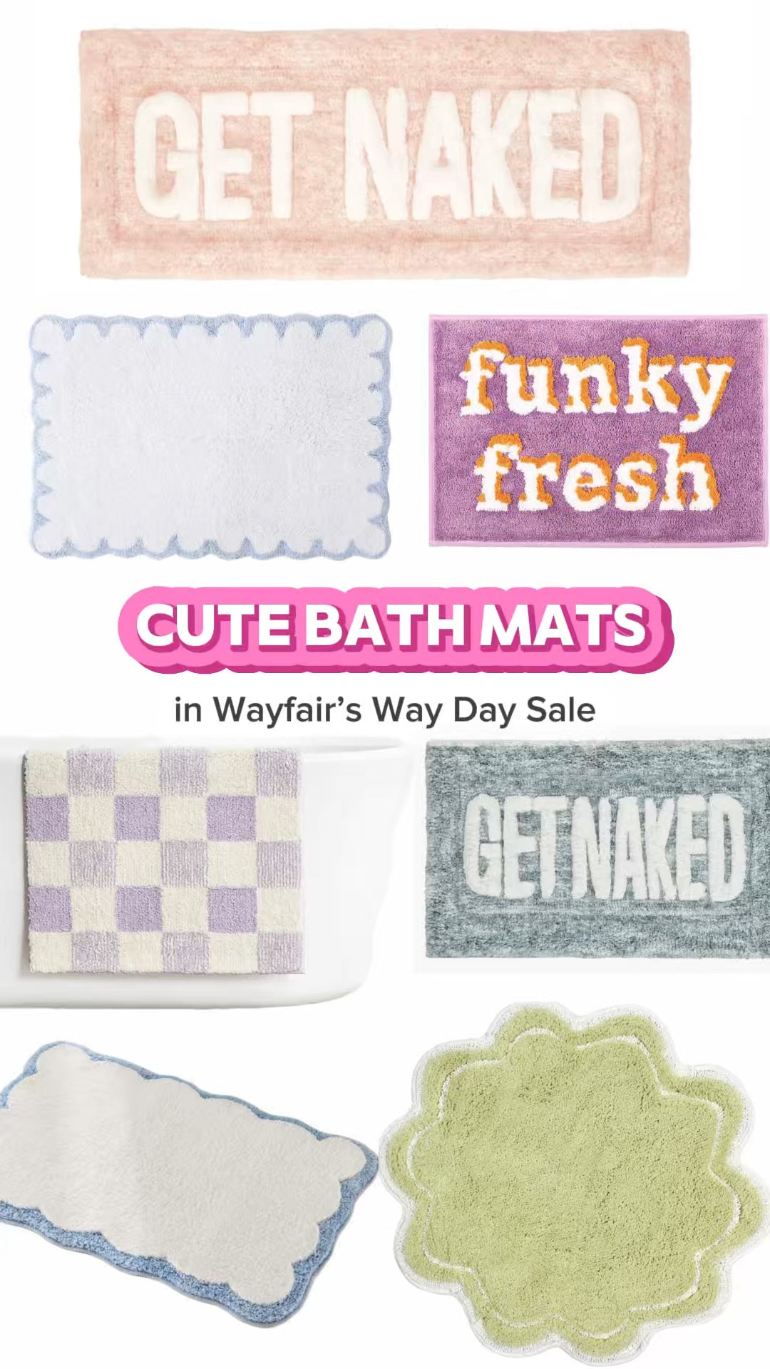 Wayfair’s Way Day is BACK April 26-28 with  up to 80% off all things home AND free shipping! 

You know I love a cute bath mat to add a pop of colour and texture to your guest, primary or kids’ bathroom. Here are some trendy, fun styles that caught my eye. #ad @wayfaircanada #wayfaircanada #wayfaircahome #wayfaircapartner #bathmat #bathroom #washroom 

#LTKSaleAlert #LTKHome #LTKFindsUnder100