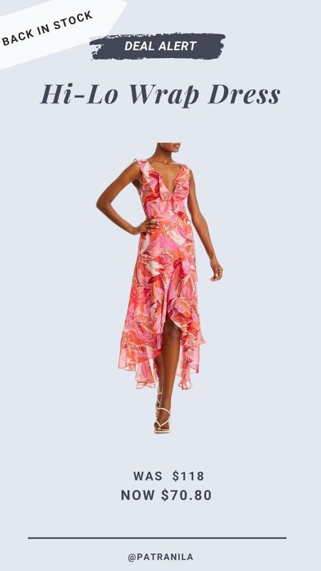 Gorgeous floral dress is back in stock at Bloomingdale's on sale 40% off!

Hi-low dress, summer dress, ruffled dress, v-neck sleeveless, midsize style, Patranila 

#ltkunder100 #ltkstyletip 

#LTKcurves #LTKSeasonal #LTKsalealert