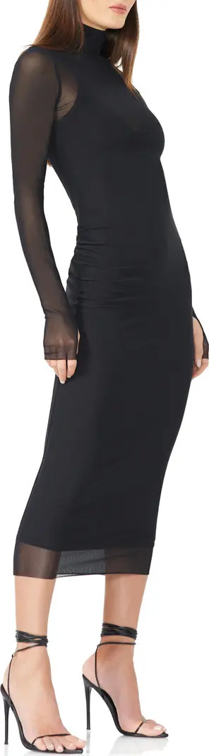 Shailene Sheer Long Sleeve Dress | Nordstrom