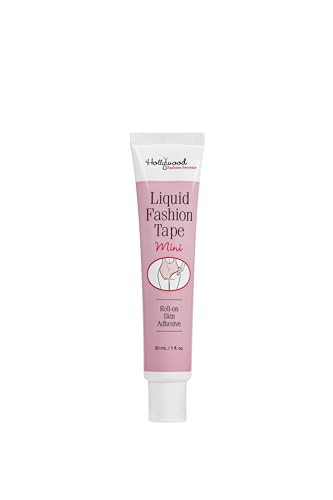 Hollywood Fashion Secrets Liquid Fashion Tape – Mini Roll On Body Adhesive, Fashion Glue for Skin and Clothes, Invisible Hold, 1 fl oz | Amazon (US)