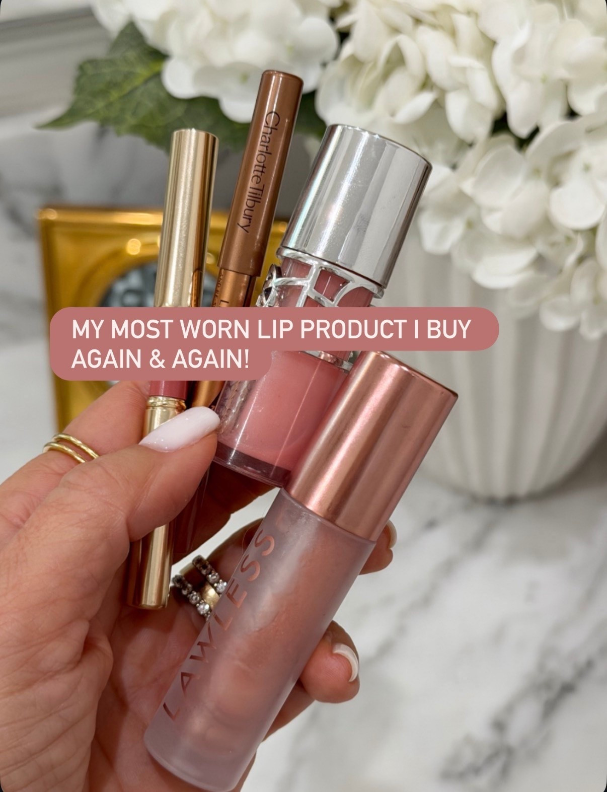 Esta Liner color Blush
Charlotte Liner Pillow Talk Medium Lawless gloss Glazed

Linking my frame and exact flowers too🤍

#LTKBeauty #LTKOver40