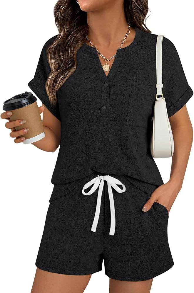 LILLUSORY Womens 2 Piece Summer Short Sets Lounge Outfits Spring Vacation Cruise Travel Resort Be... | Amazon (US)