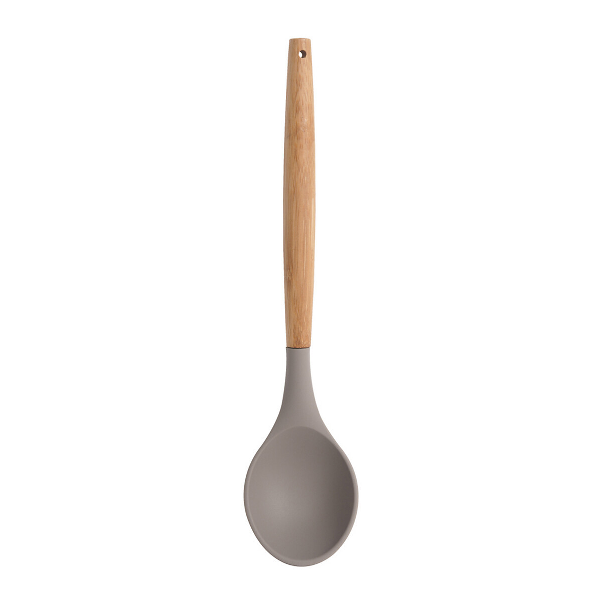 Bamboo and Grey Silicone Spoon Utensil | La Redoute (UK)