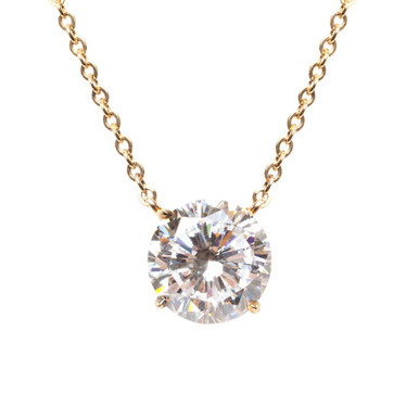 6.5CT ROUND STONE PENDANT - P12MMRD/CZ | Fantasia by DeSerio