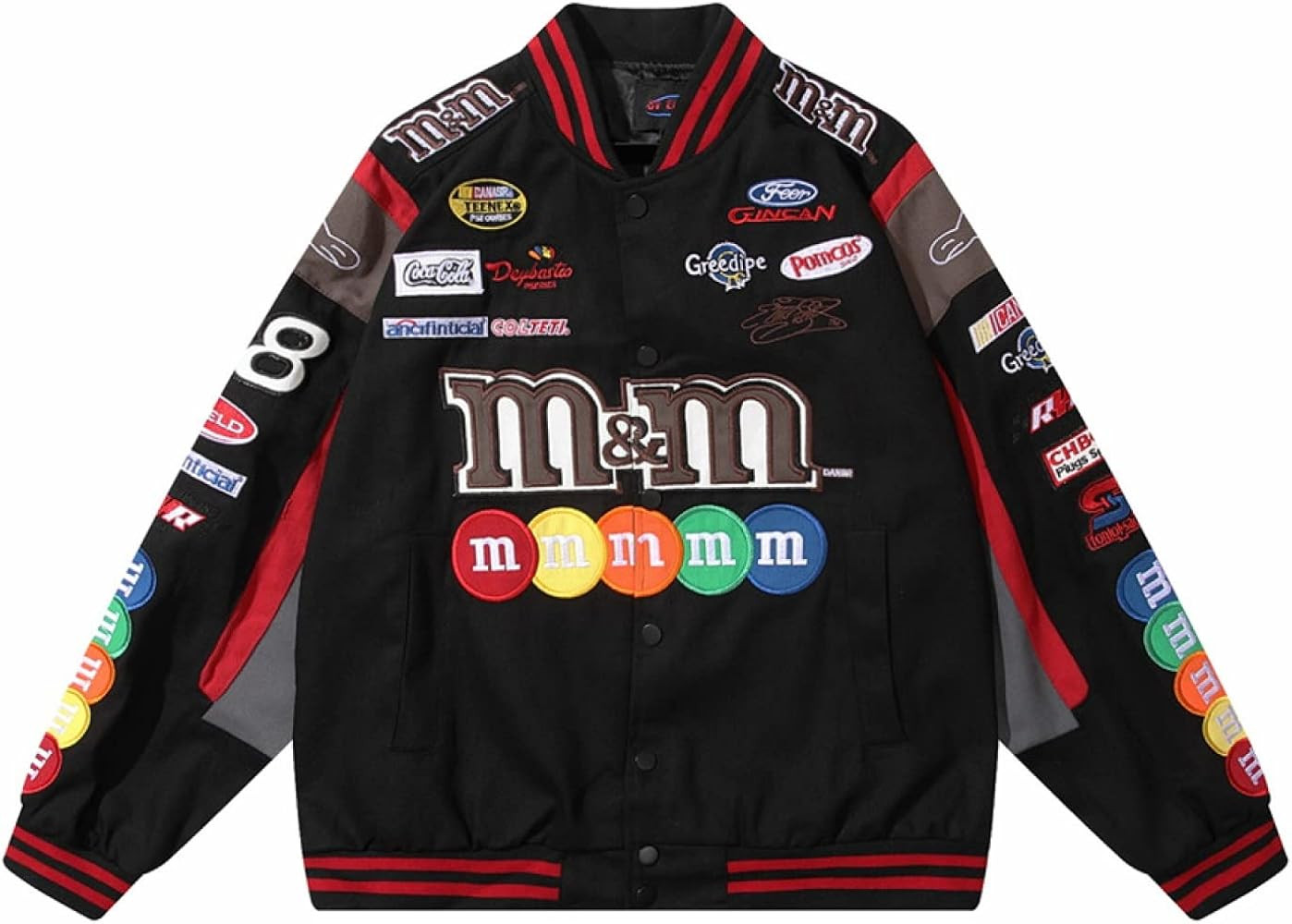 KAYIN Mens Embroidery Jacket Patchwork Baseball Jackets Varsity Retro Casual Sweatshirt Unisex Sp... | Amazon (US)