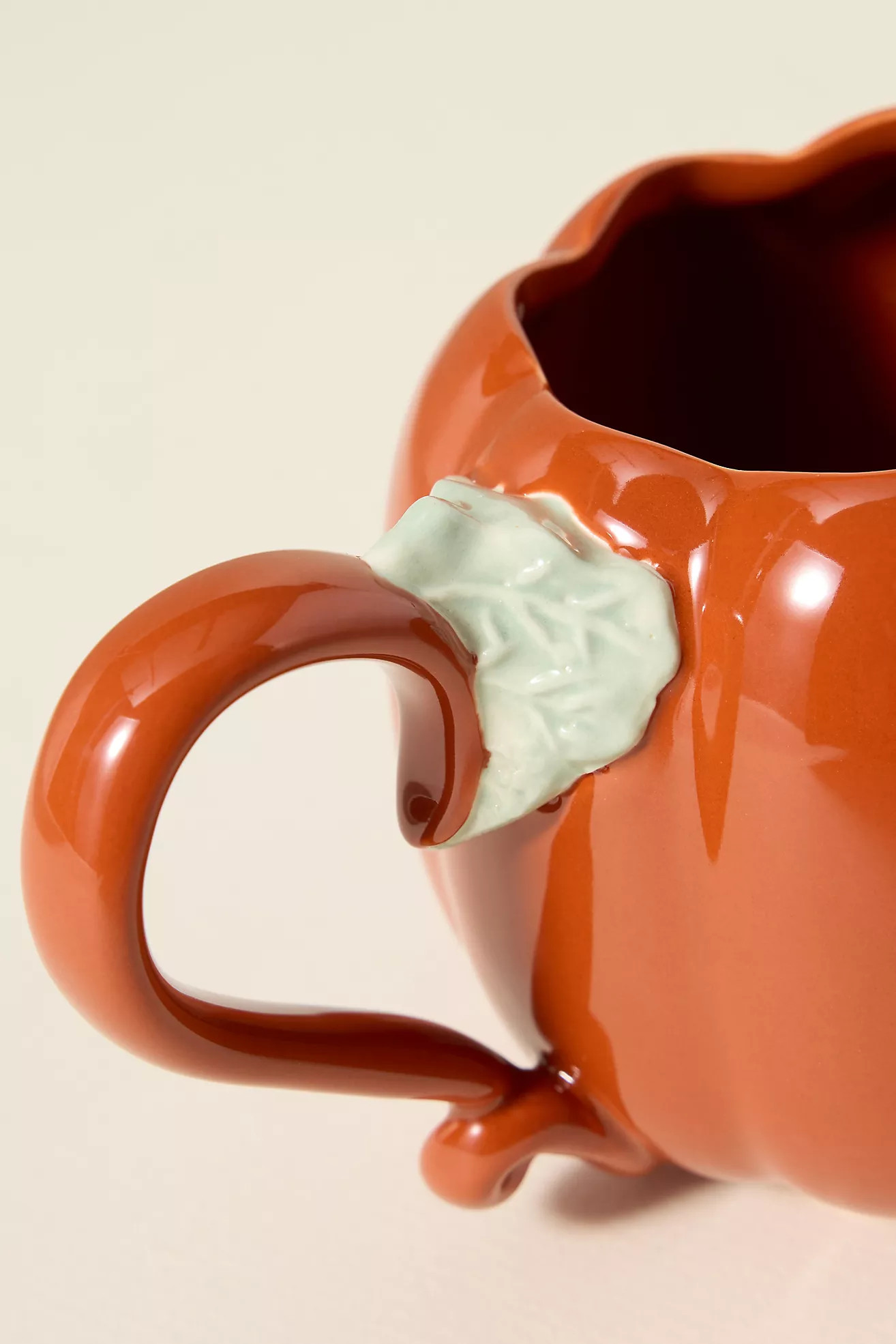 Figural Pumpkin Glazed Stoneware Mug | Anthropologie (US)