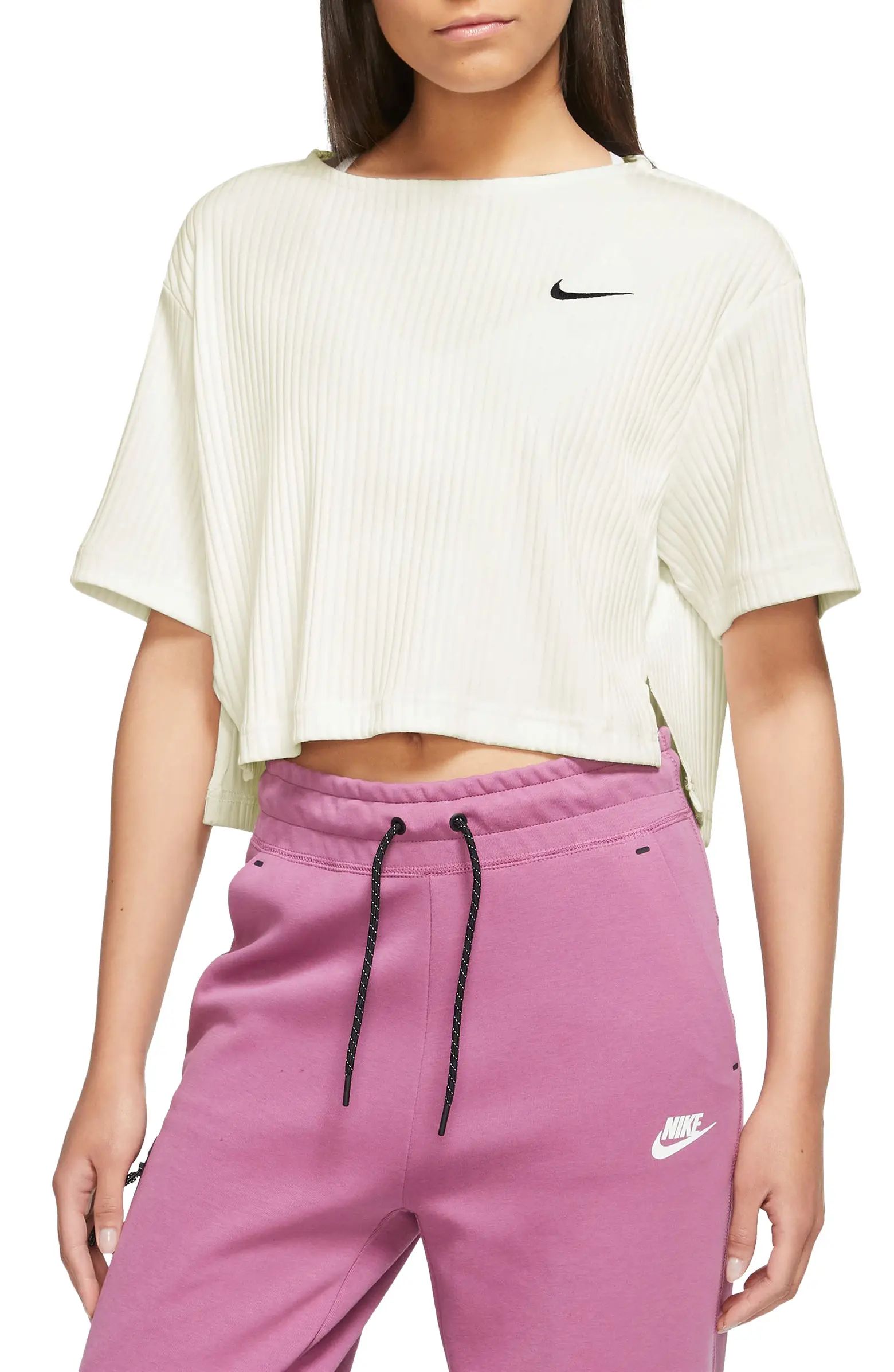 Sportswear Rib Jersey Crop Top | Nordstrom